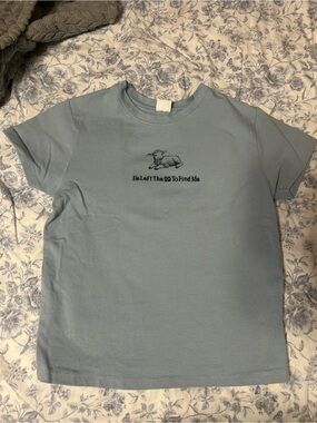 Vibe N’ Light Blue Graphic Baby Tee